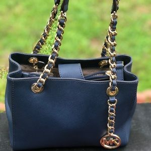 Michael Kors Navy Leather Purse